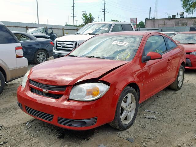 1G1AL15F677249864 - 2007 CHEVROLET COBALT LT RED photo 2