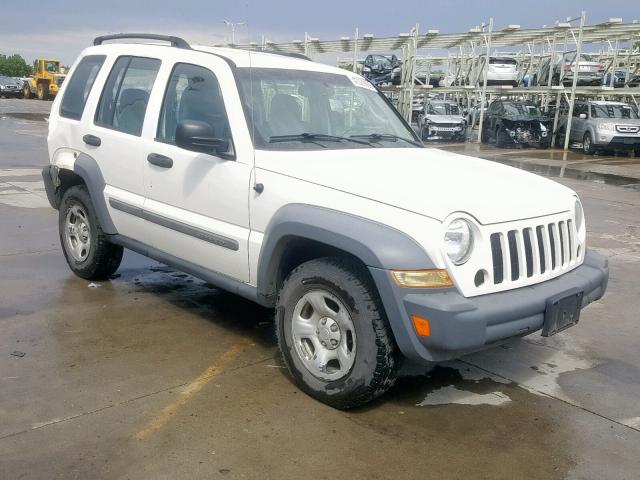 1J4GL48K15W505529 - 2005 JEEP LIBERTY SP WHITE photo 1