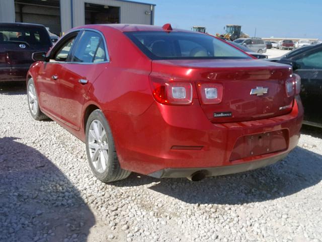 1G11H5SLXEF192042 - 2014 CHEVROLET MALIBU LTZ წითელი ფოტო 3