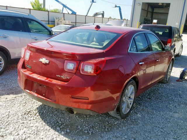 1G11H5SLXEF192042 - 2014 CHEVROLET MALIBU LTZ წითელი ფოტო 4