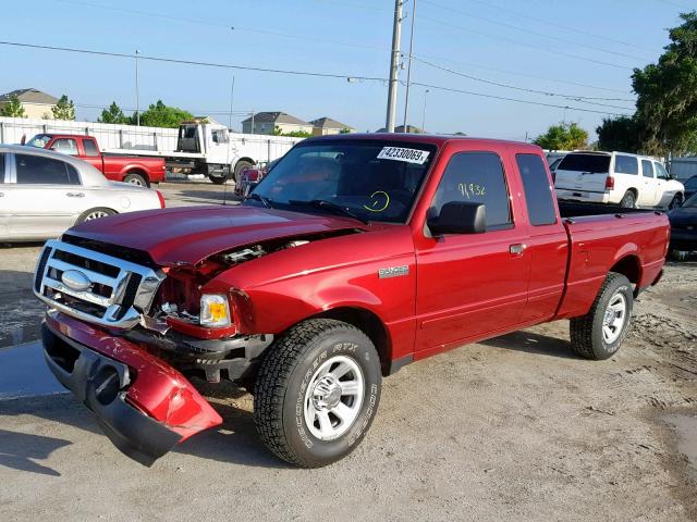 1FTYR44U08PA88533 - 2008 FORD RANGER SUP RED photo 2