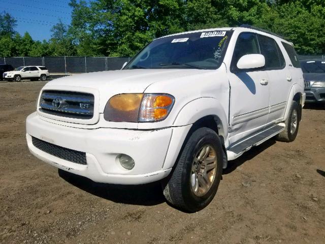 5TDBT48A04S231410 - 2004 TOYOTA SEQUOIA LI WHITE photo 2