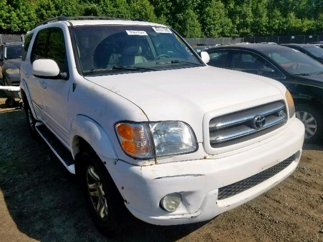 5TDBT48A04S231410 - 2004 TOYOTA SEQUOIA LI WHITE photo 9