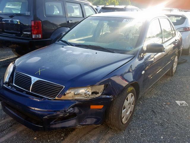 JA3AJ26E72U006971 - 2002 MITSUBISHI LANCER ES BLUE photo 2