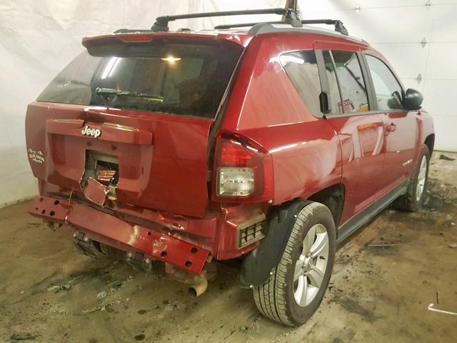 1C4NJDBB9GD556836 - 2016 JEEP COMPASS SP RED photo 4