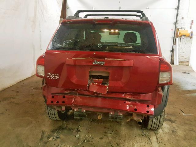 1C4NJDBB9GD556836 - 2016 JEEP COMPASS SP RED photo 9