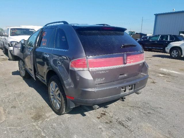 2LMDJ6JC9ABJ12290 - 2010 LINCOLN MKX GRAY photo 3