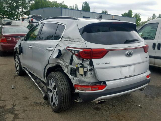 KNDPRCA68J7364670 - 2018 KIA SPORTAGE S SILVER photo 3