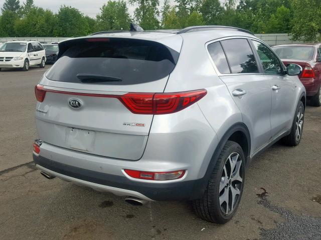 KNDPRCA68J7364670 - 2018 KIA SPORTAGE S SILVER photo 4