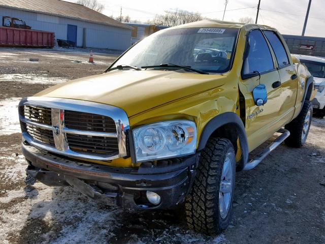 1D7HU18207S266478 - 2007 DODGE RAM 1500 S YELLOW photo 2