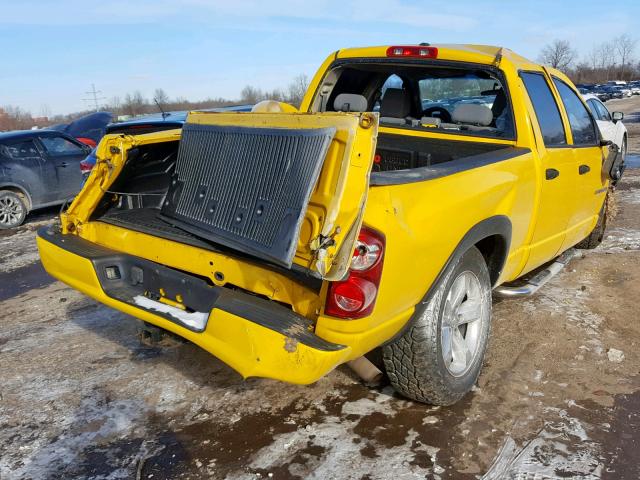 1D7HU18207S266478 - 2007 DODGE RAM 1500 S YELLOW photo 4