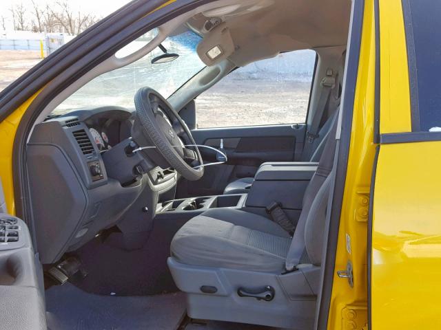 1D7HU18207S266478 - 2007 DODGE RAM 1500 S YELLOW photo 5