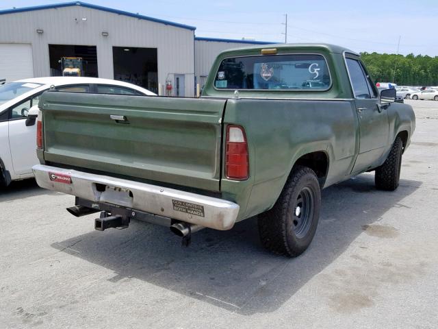 D14BE7S059558 - 1977 DODGE DAKOTA GREEN photo 4