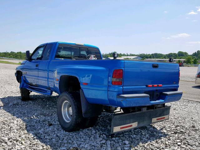 1B7MF3361WJ209185 - 1998 DODGE RAM 3500 BLUE photo 3