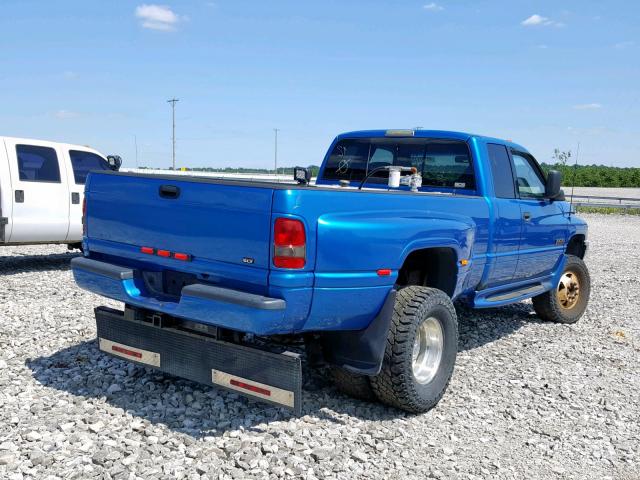 1B7MF3361WJ209185 - 1998 DODGE RAM 3500 BLUE photo 4