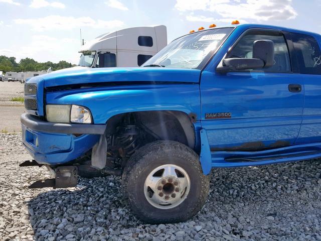 1B7MF3361WJ209185 - 1998 DODGE RAM 3500 BLUE photo 9