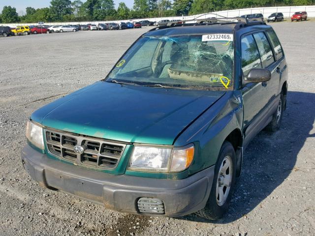 JF1SF6357WH782413 - 1998 SUBARU FORESTER L GREEN photo 2