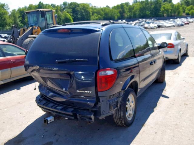 1B8GP45351B187080 - 2001 DODGE CARAVAN SP BLUE photo 4