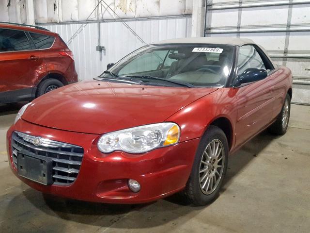 1C3EL55R66N109659 - 2006 CHRYSLER SEBRING TO BURGUNDY photo 2