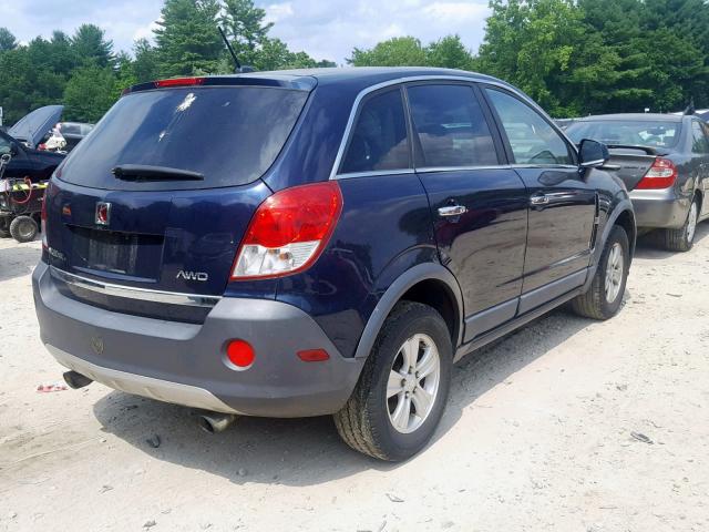 3GSDL43N78S610199 - 2008 SATURN VUE XE BLUE photo 4