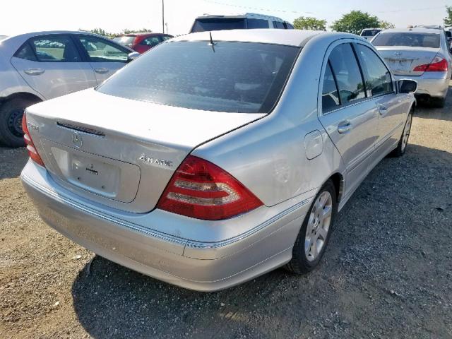 WDBRF92H56F772088 - 2006 MERCEDES-BENZ C 280 4MAT SILVER photo 4