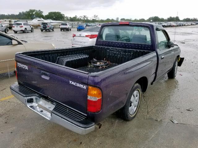 4TANL42N3XZ410578 - 1999 TOYOTA TACOMA PURPLE photo 4