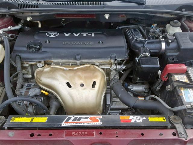 JTKDE167380264766 - 2008 TOYOTA SCION TC მუქწითელი ფოტო 7