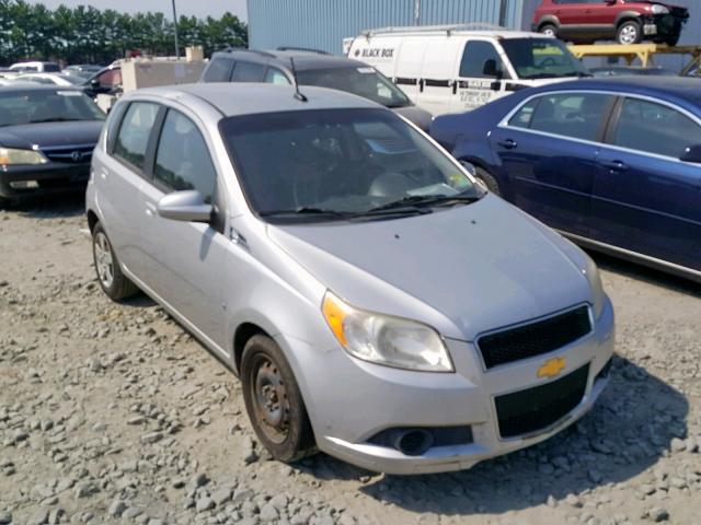 KL1TD66E99B357502 - 2009 CHEVROLET AVEO LS SILVER photo 1