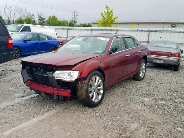 2C3CCAKG9KH566424 - 2019 CHRYSLER 300 LIMITE BURGUNDY photo 2