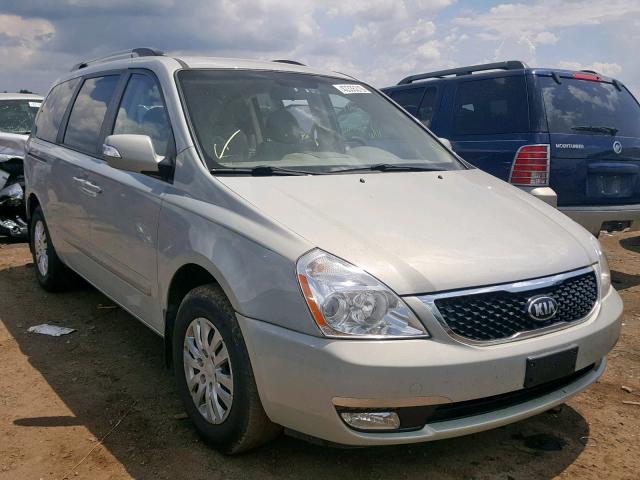 KNDMG4C73E6565098 - 2014 KIA SEDONA LX SILVER photo 1