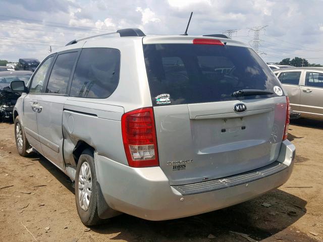 KNDMG4C73E6565098 - 2014 KIA SEDONA LX SILVER photo 3