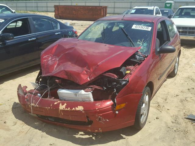 2FAFP31353R110081 - 2003 FORD FOCUS ZX3 BURGUNDY photo 2