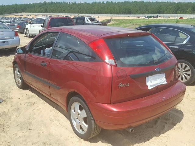 2FAFP31353R110081 - 2003 FORD FOCUS ZX3 BURGUNDY photo 3