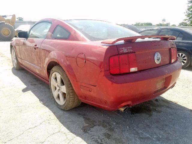 1ZVFT82H575217217 - 2007 FORD MUSTANG GT RED photo 3