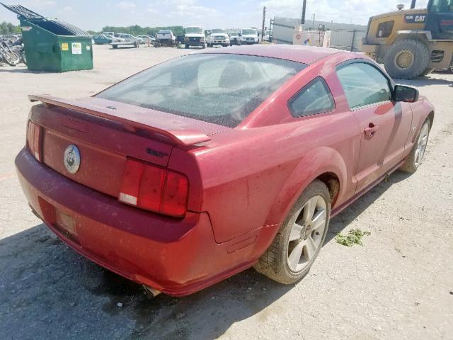 1ZVFT82H575217217 - 2007 FORD MUSTANG GT RED photo 4