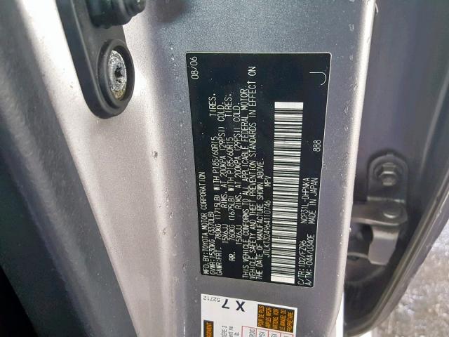 JTLKT324964110746 - 2006 TOYOTA SCION XB 灰色 照片 10
