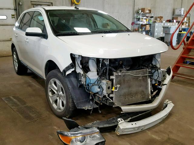 2FMDK4JC9DBA22137 - 2013 FORD EDGE SEL WHITE photo 1