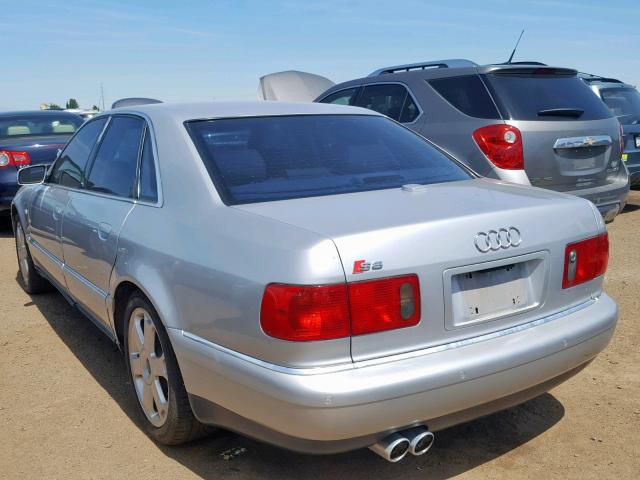 WAUGU54D01N012017 - 2001 AUDI S8 QUATTRO SILVER photo 3