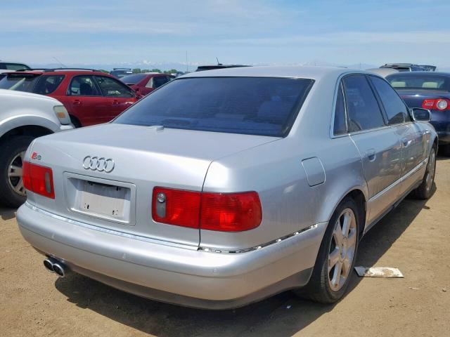 WAUGU54D01N012017 - 2001 AUDI S8 QUATTRO SILVER photo 4