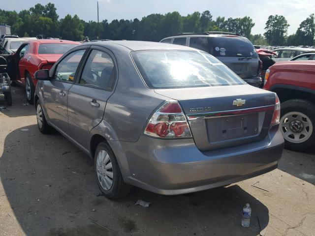KL1TD56668B058941 - 2008 CHEVROLET AVEO BASE Сұр фото 3