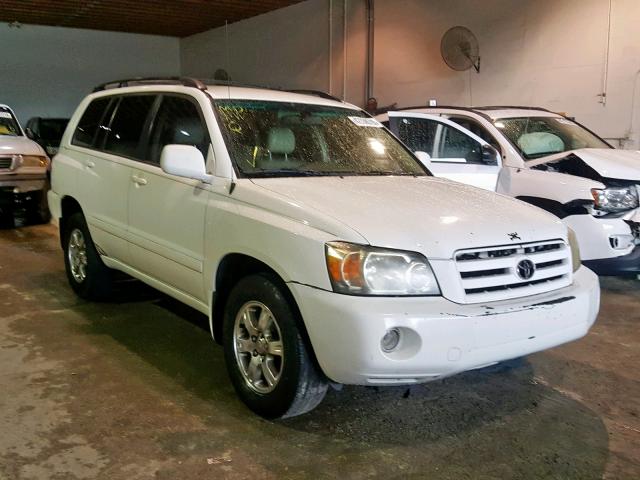 JTEGP21A050087043 - 2005 TOYOTA HIGHLANDER WHITE photo 1