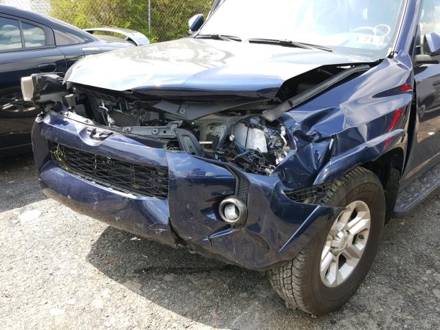 JTEBU5JR8G5335247 - 2016 TOYOTA 4RUNNER SR BLUE photo 9