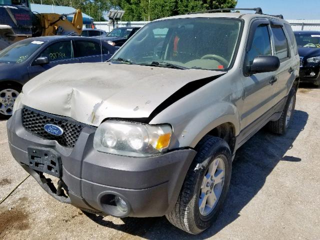 1FMYU93115KA16425 - 2005 FORD ESCAPE XLT TAN photo 2