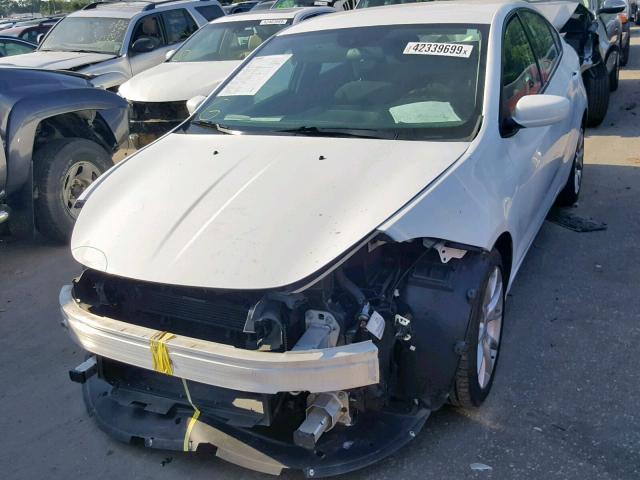 1C3CDFBA0DD157833 - 2013 DODGE DART SXT WHITE photo 2