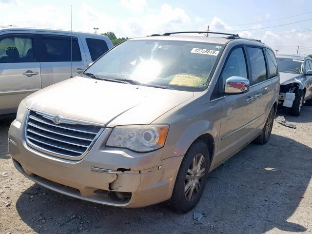 2A8HR64X68R614919 - 2008 CHRYSLER TOWN & COU GOLD photo 2