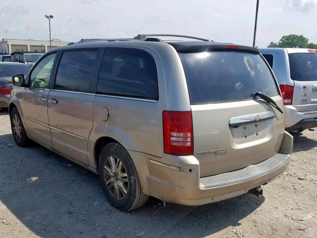 2A8HR64X68R614919 - 2008 CHRYSLER TOWN & COU GOLD photo 3