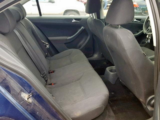 3VW2K7AJ7BM104985 - 2011 VOLKSWAGEN JETTA BASE 蓝色 照片 6