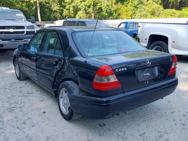 WDBHA28E6VF478583 - 1997 MERCEDES-BENZ C 280 BLACK photo 3