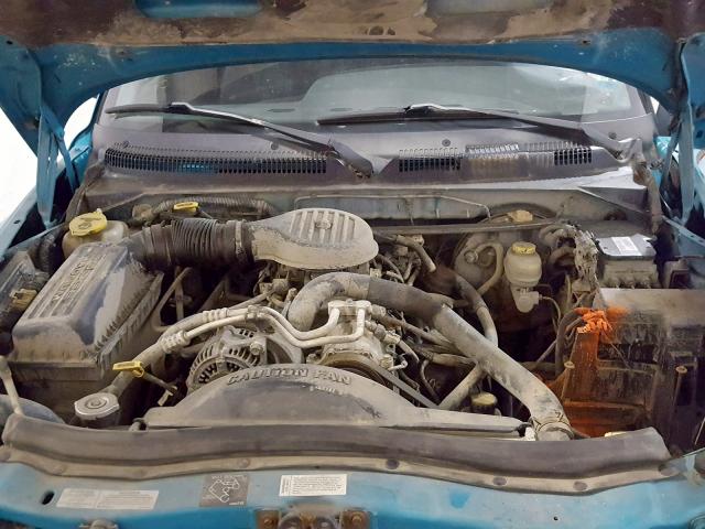 1B7GG23Y2VS244025 - 1997 DODGE DAKOTA TURQUOISE photo 7