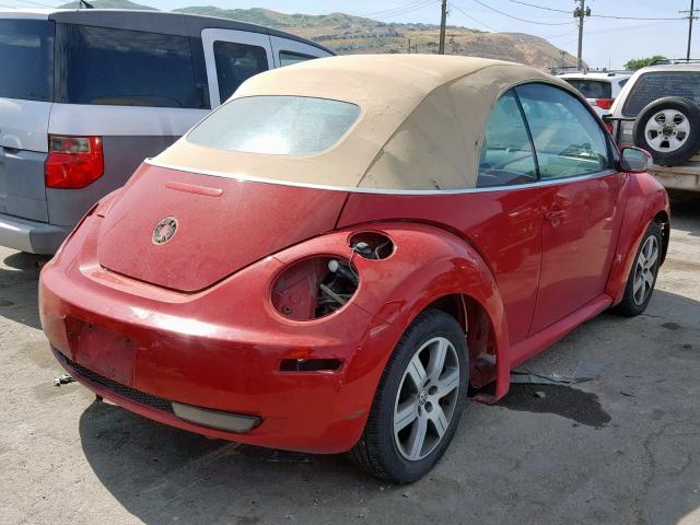 3VWRF31Y26M322766 - 2006 VOLKSWAGEN NEW BEETLE წითელი ფოტო 4